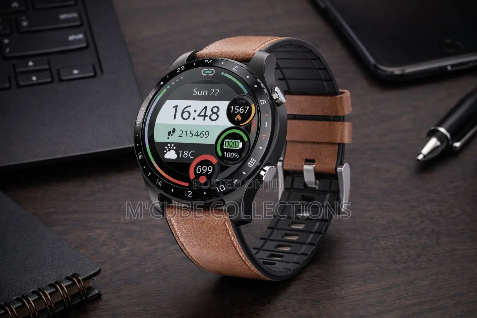 Business Casual Multifunctional Smart Watch -bw001-brown