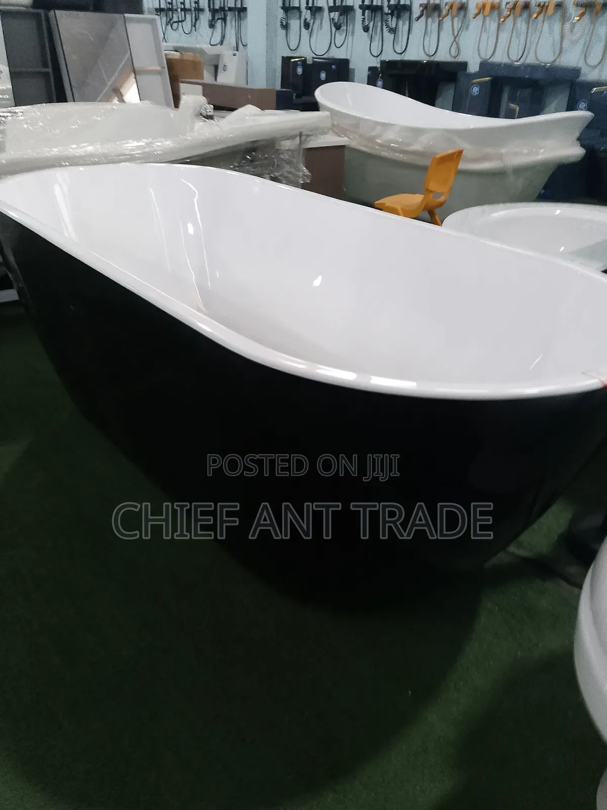 Bath Tub Luxury. Black White
