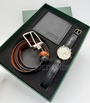 Men’S Gift Set (Watch,Wallet,Belt)