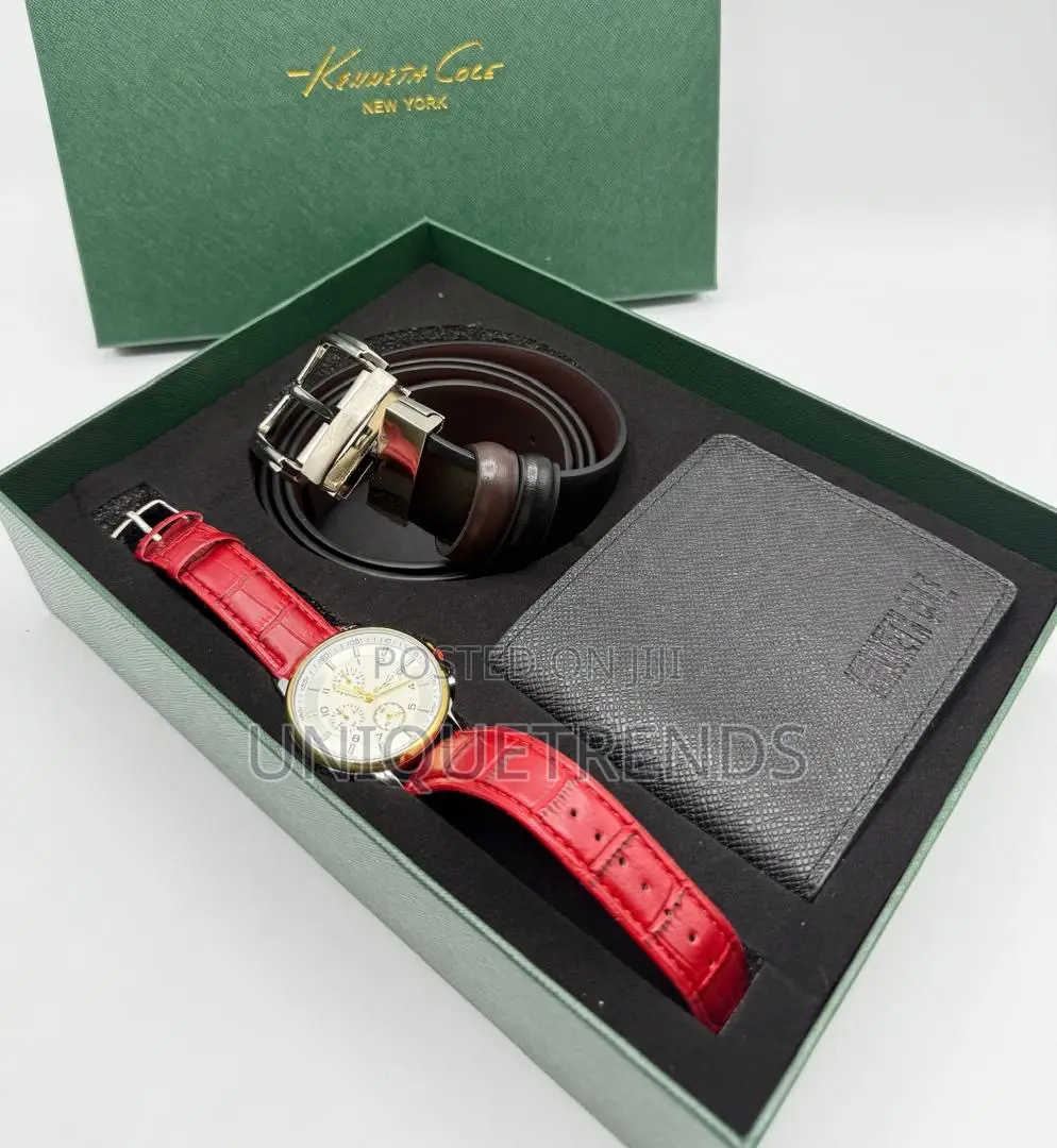 Men’S Gift Set (Watch,Wallet,Belt)