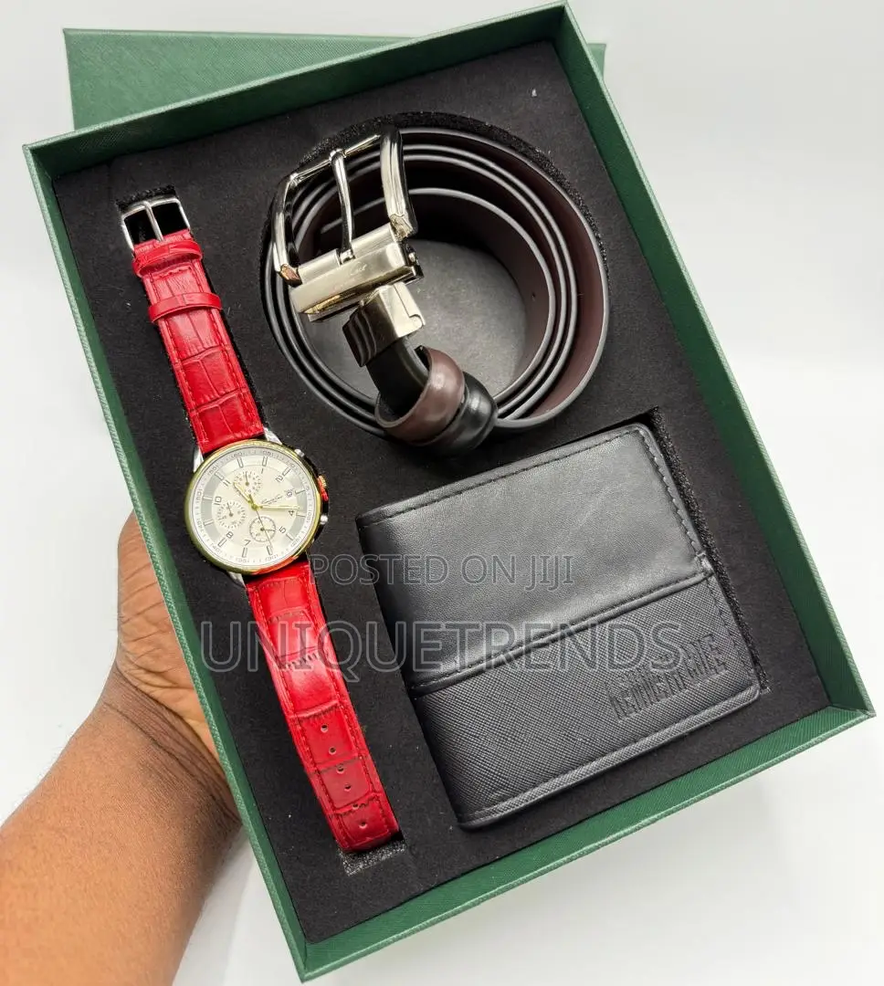 Men’S Gift Set (Watch,Wallet,Belt)