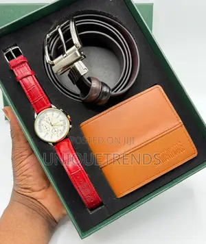 Men’S Gift Set (Watch,Wallet,Belt)
