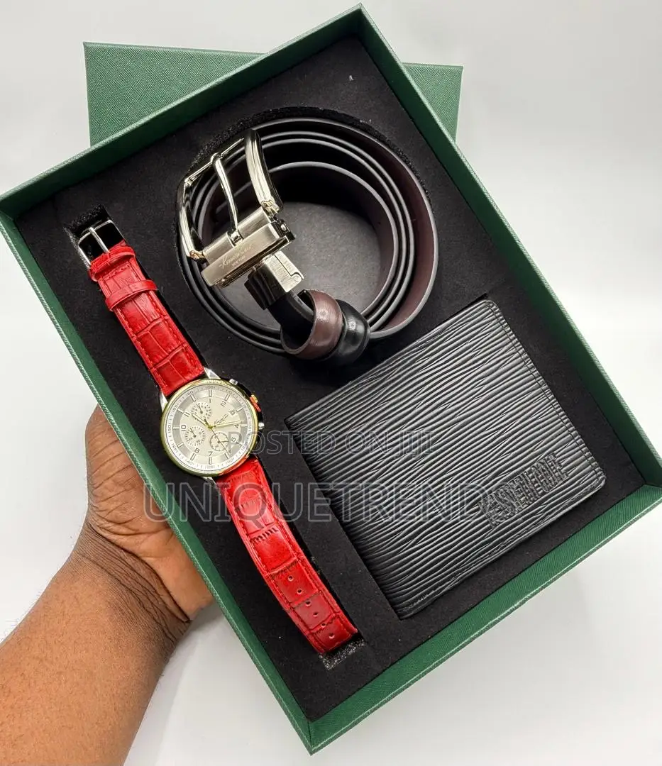 Men’S Gift Set (Watch,Wallet,Belt)