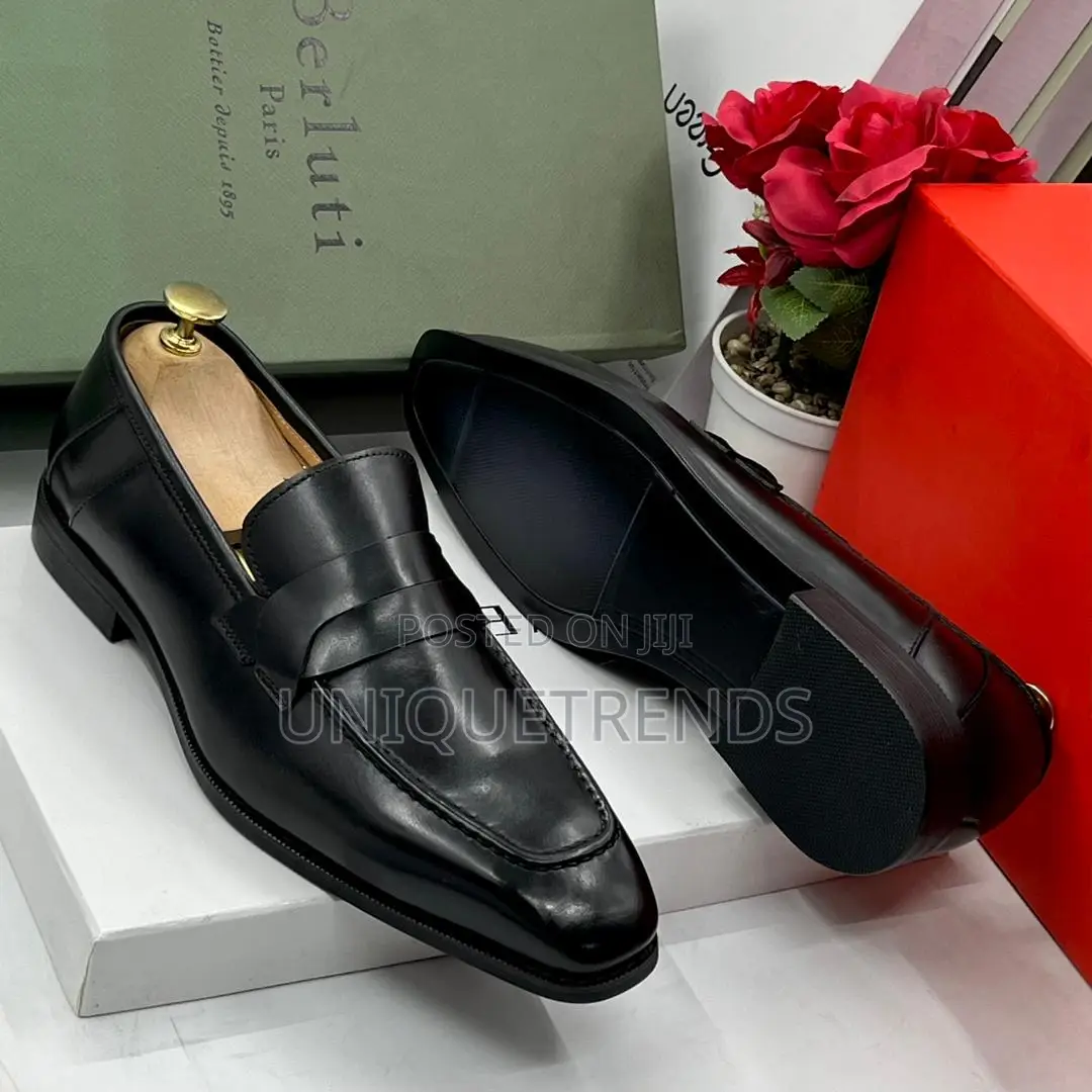 Executive Berluti Leather Penny Loafer