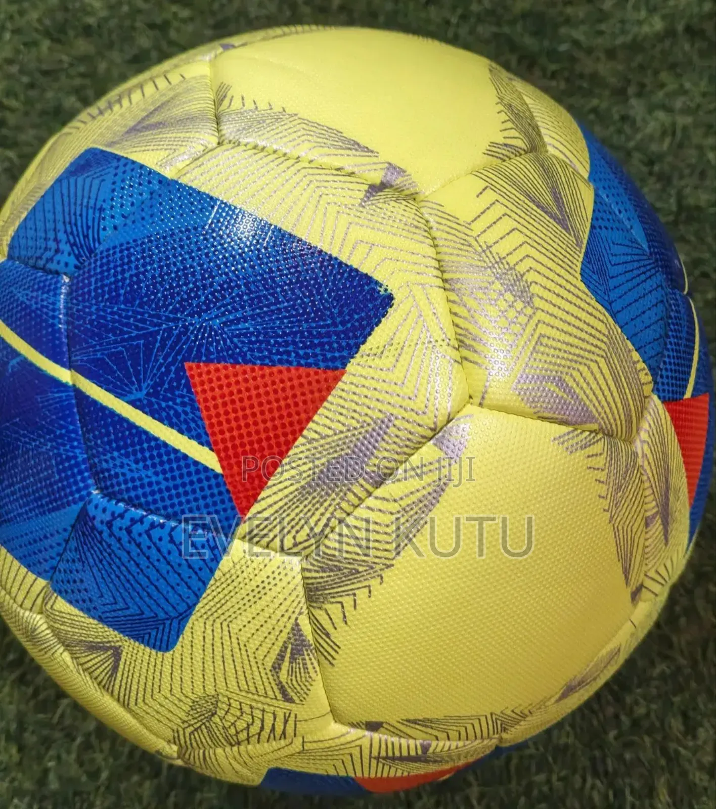 Yellow and Blue Soccer Max Football