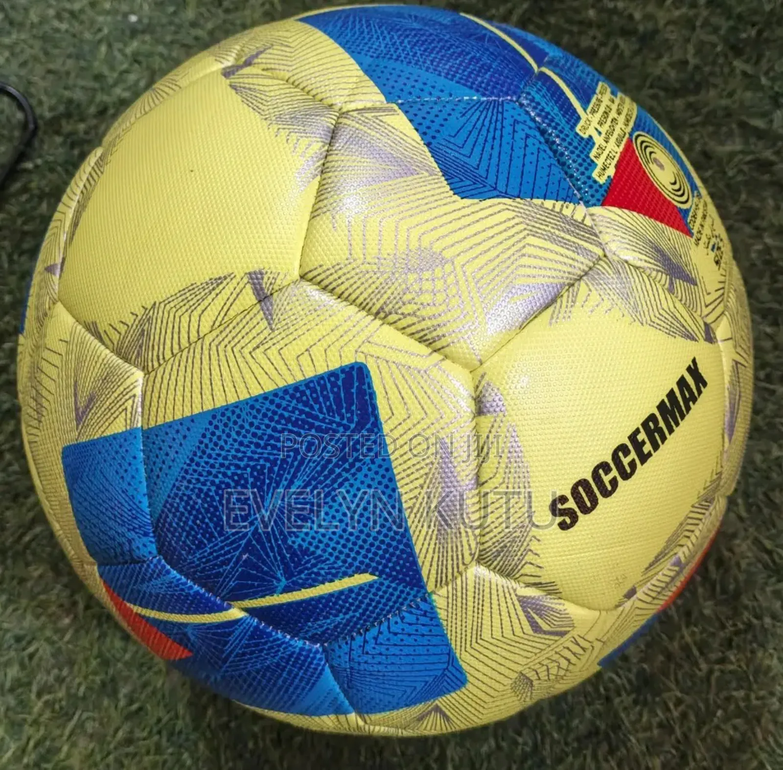 Yellow and Blue Soccer Max Football