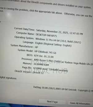 Laptop HP EliteBook 745 G6 16GB AMD Ryzen 5 SSD 256GB