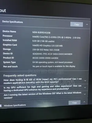 Laptop Lenovo ThinkPad X1 Carbon 8GB Intel Core I5 SSD 256GB