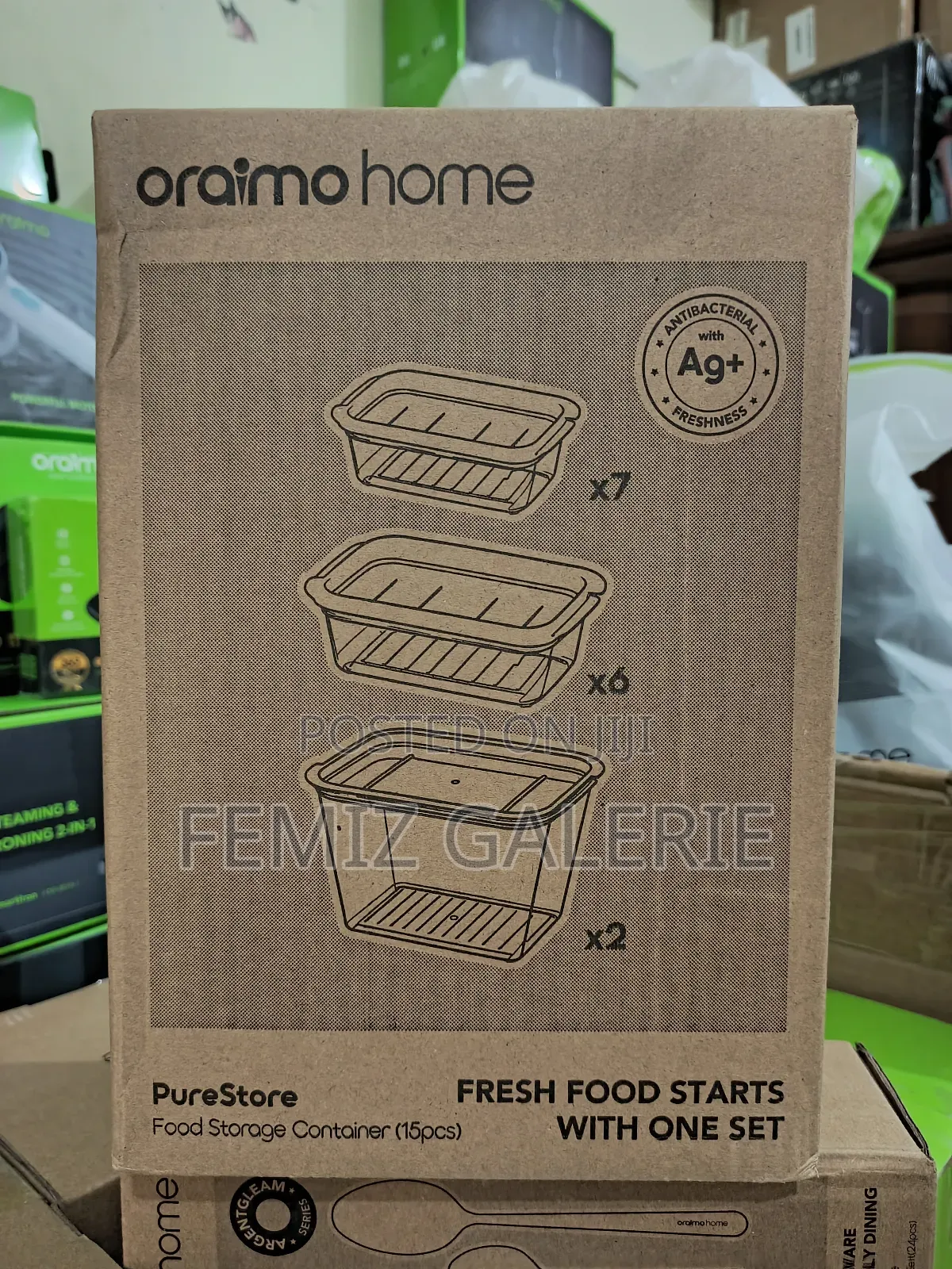 Oraimo Purestore Silver Ion Freshness Pp Food Storage Container-15pcs