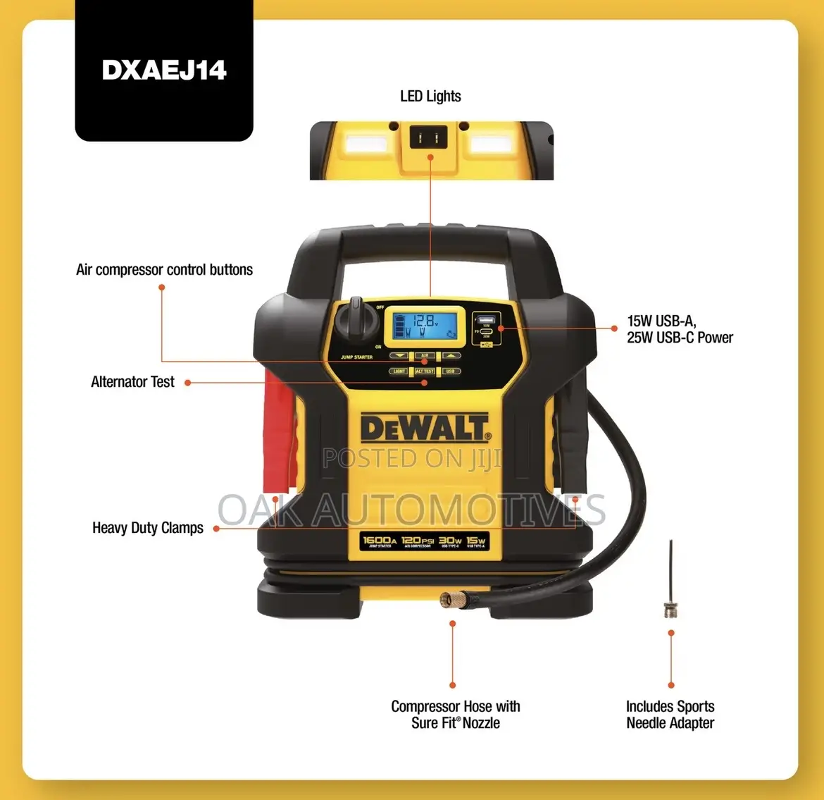 Dewalt Car Jump Starter With Tire Pump