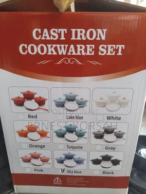 7 Pcs Cast Iron Cereamic Cookware