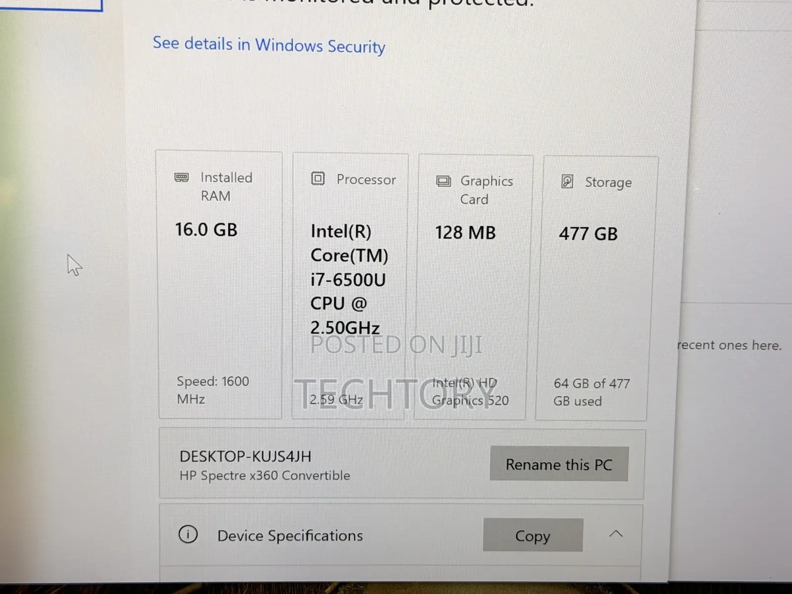 Laptop HP Spectre X360 13t 16GB Intel Core i7 SSD 512GB