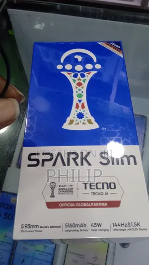 New Tecno Spark Slim 256 GB Black