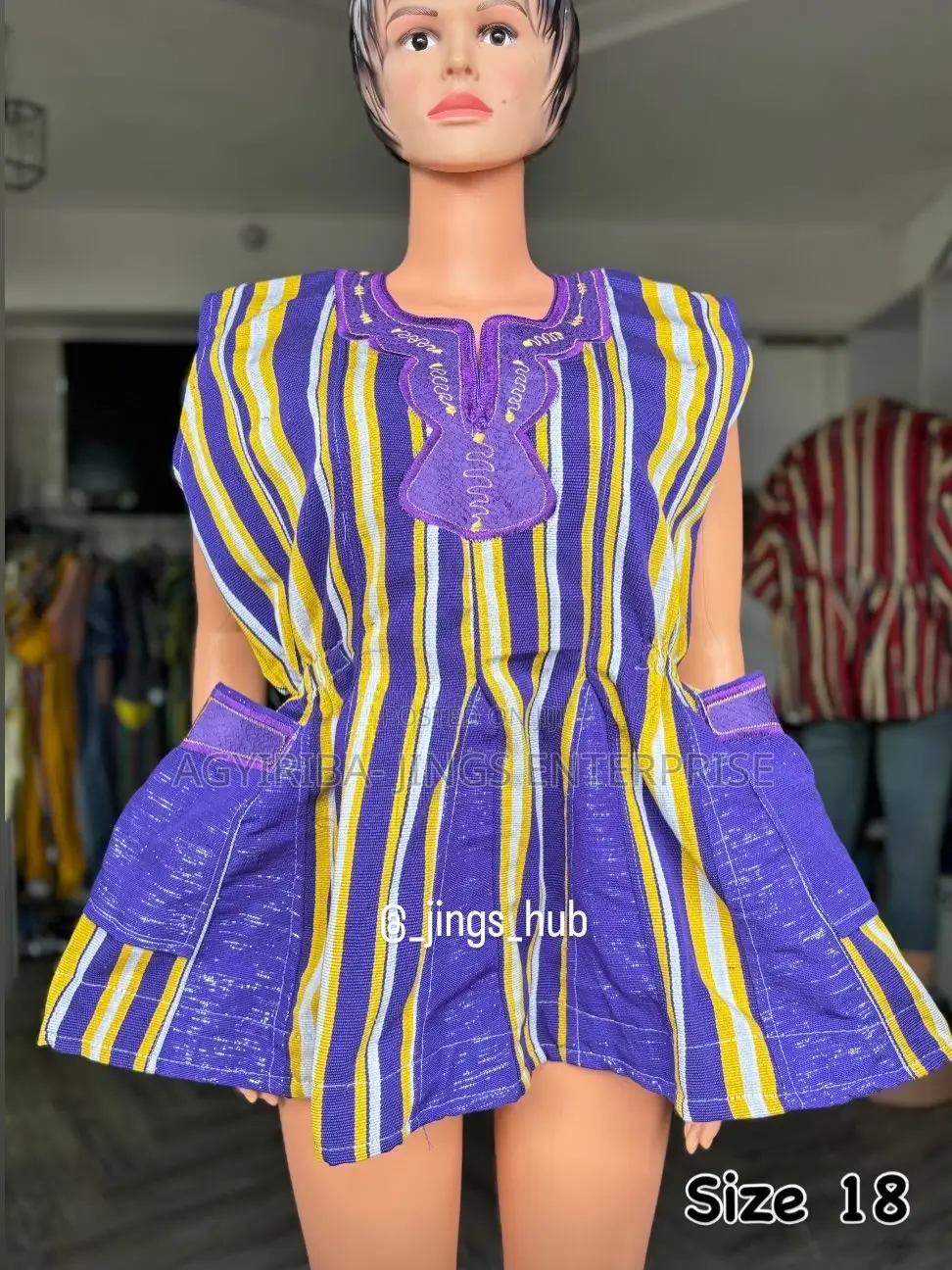Ladies Smock Top in Purple