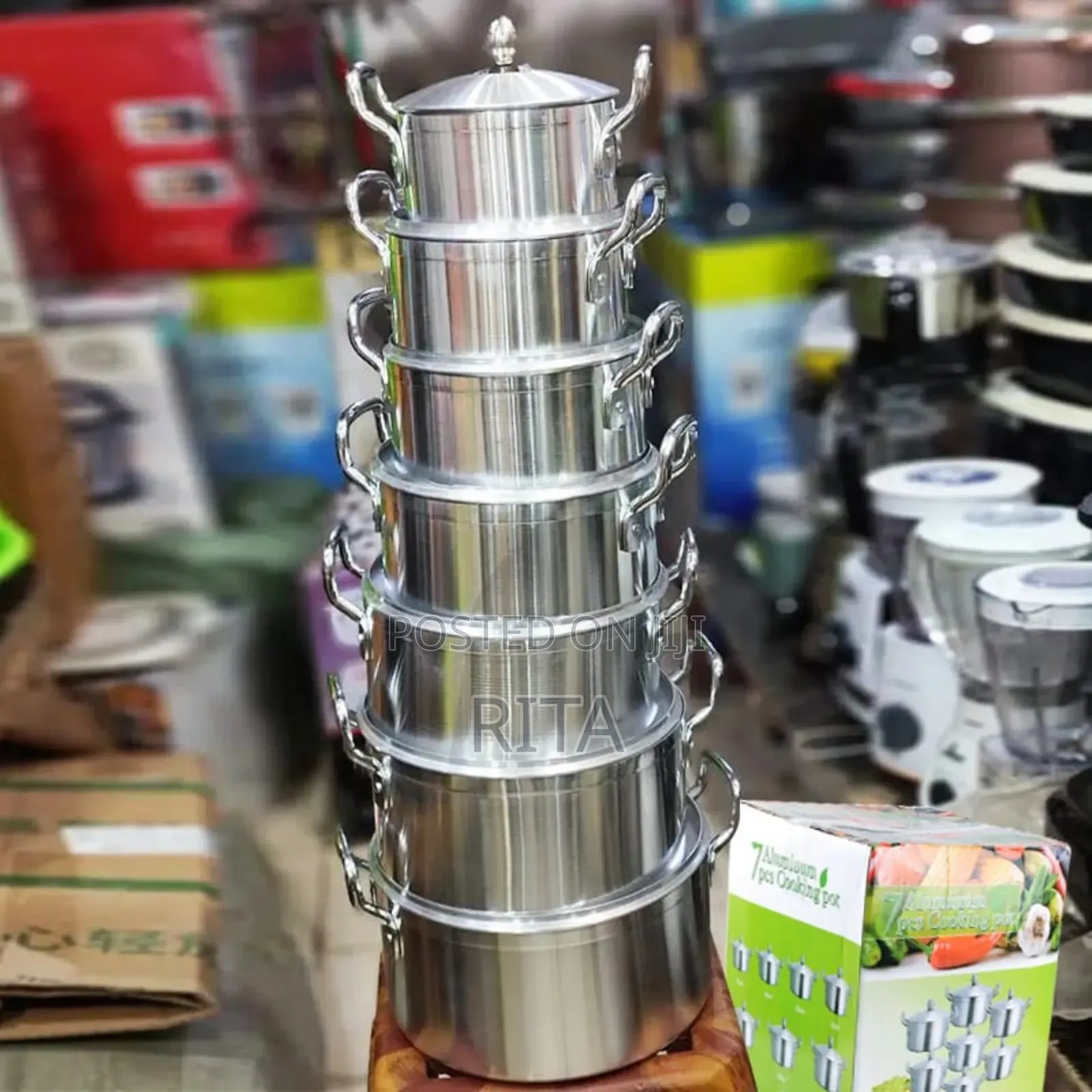 Seven Pieces Aluminium Saucepan