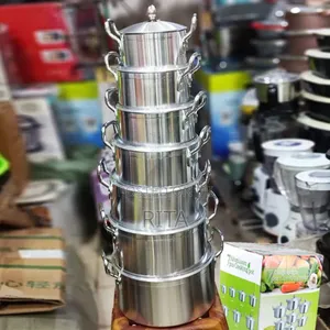 Seven Pieces Aluminium Saucepan