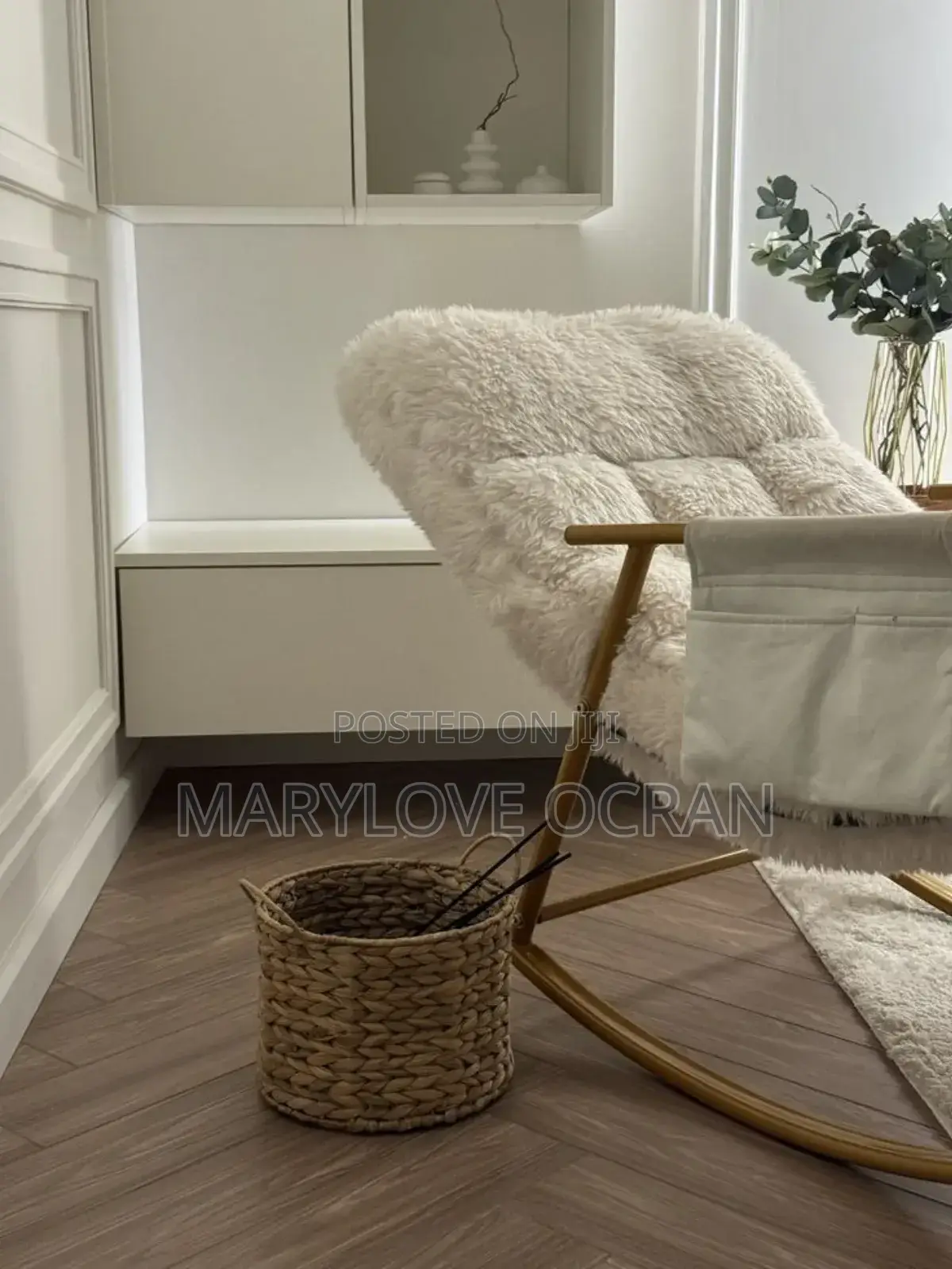 High-Quality Fluffy Rocking Chair