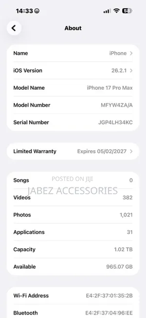 Apple iPhone 17 Pro Max 1 TB Gold