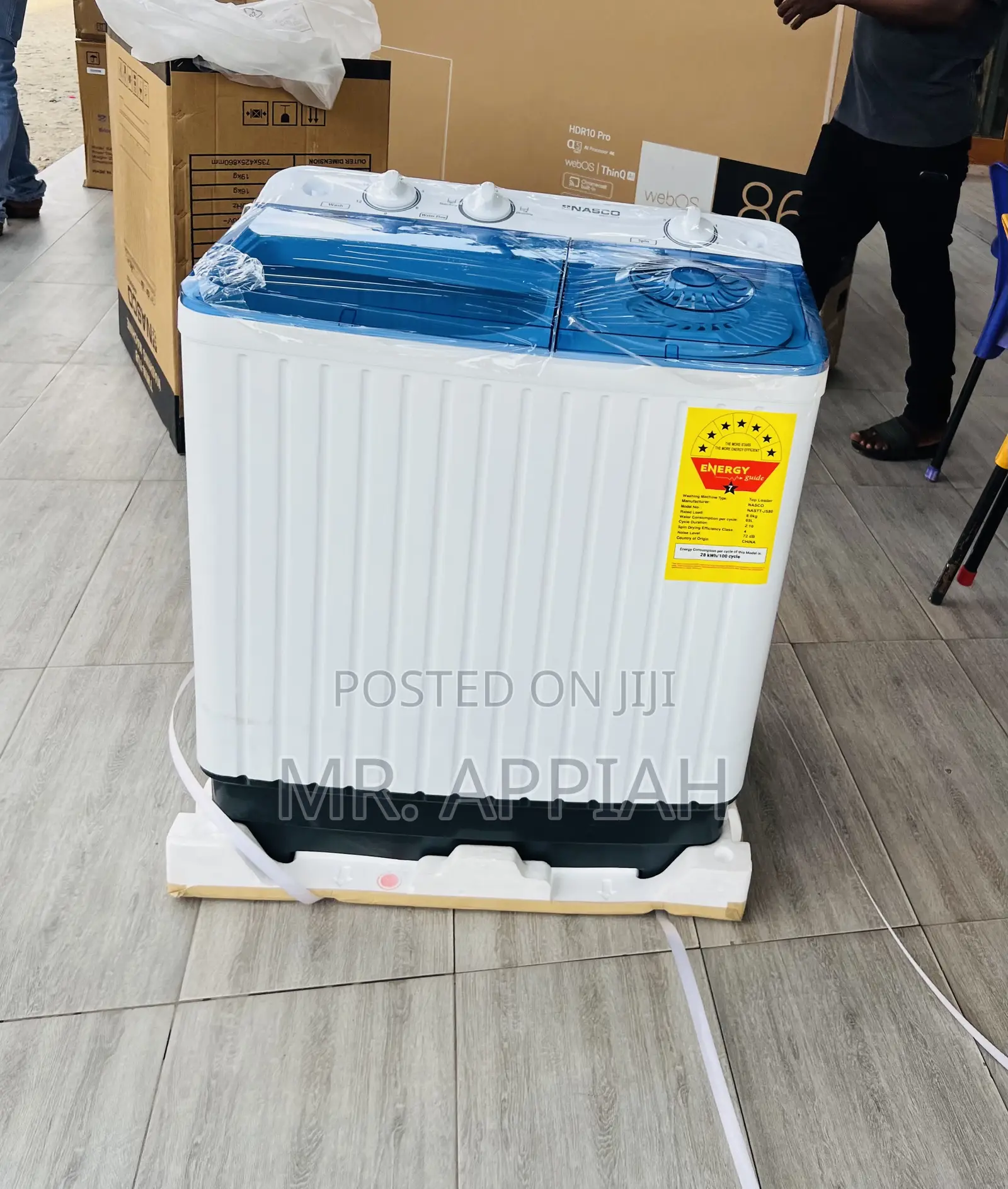 Choose Original Nasco Nastt-Js80 8kg Twin Tub Washing Machine(White)