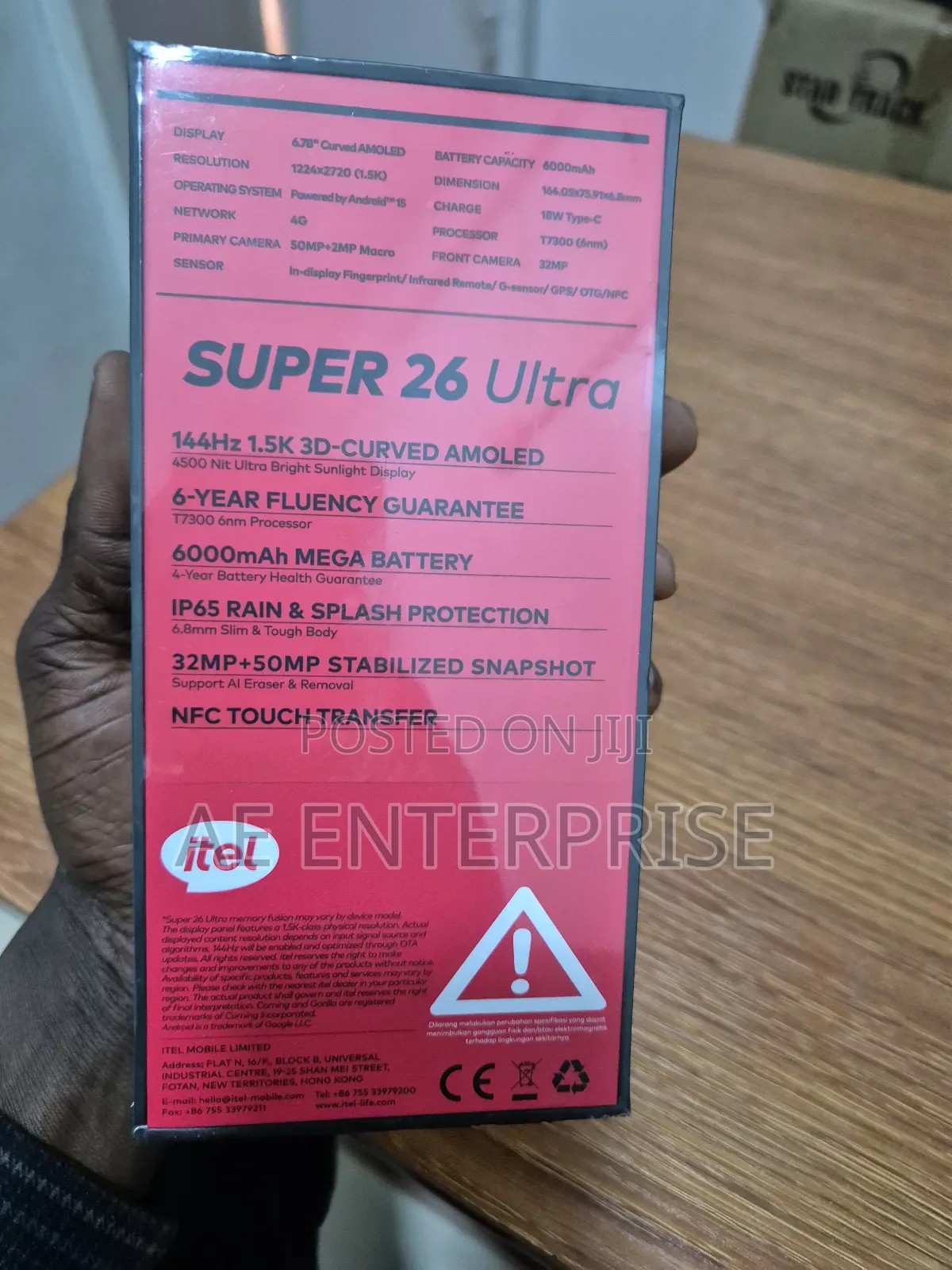New Itel S26 Ultra 256 GB Black