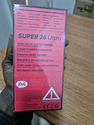 New Itel S26 Ultra 256 GB Black