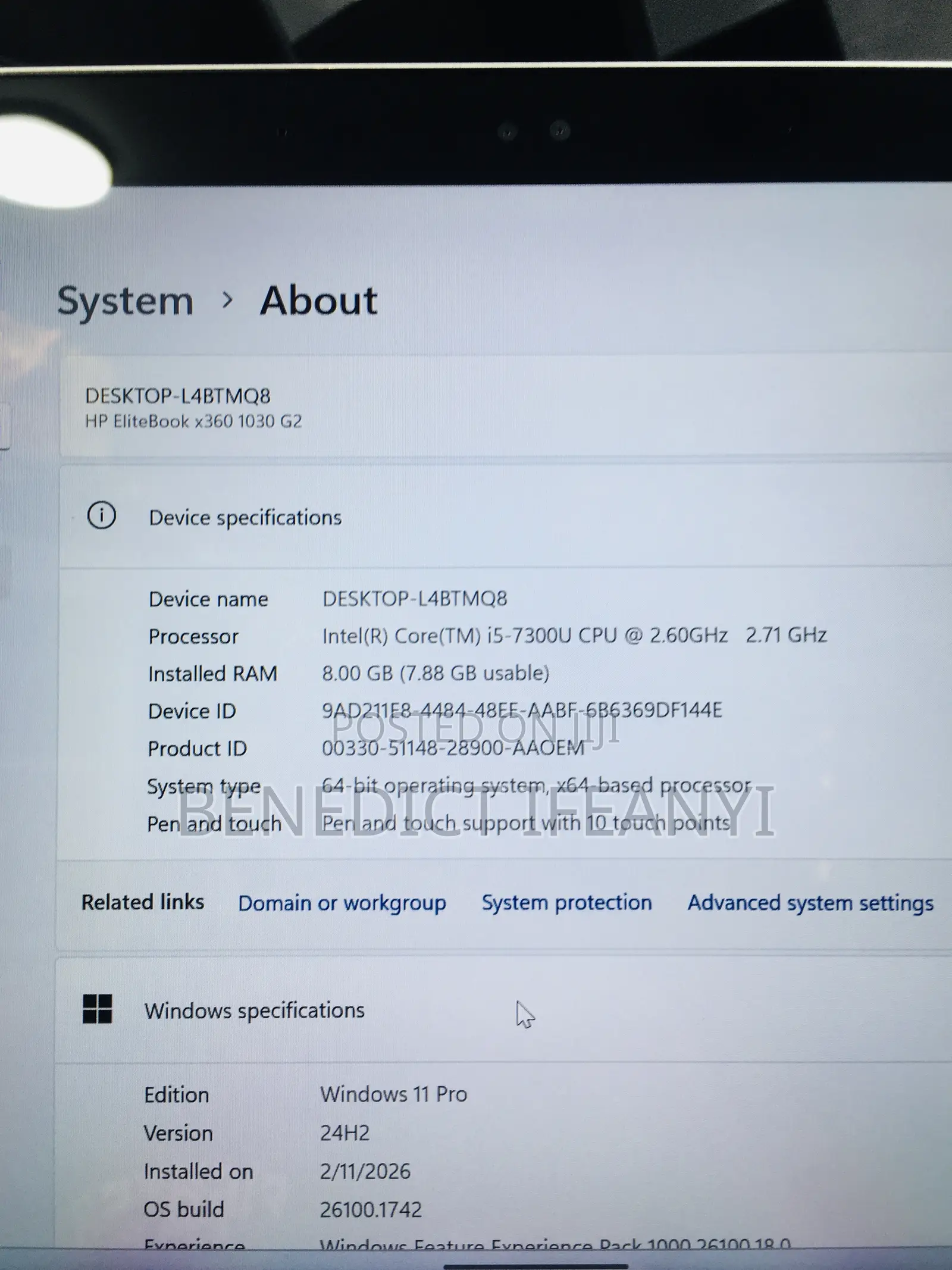 Laptop HP EliteBook X360 1030 G2 8GB Intel Core I5 SSD 256GB
