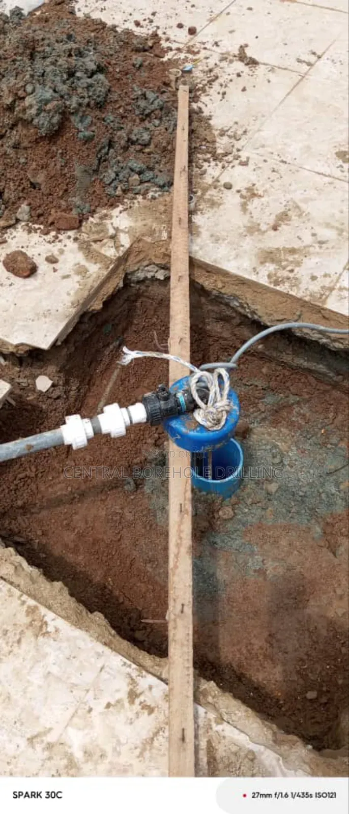 Borehole and Installation of Pump