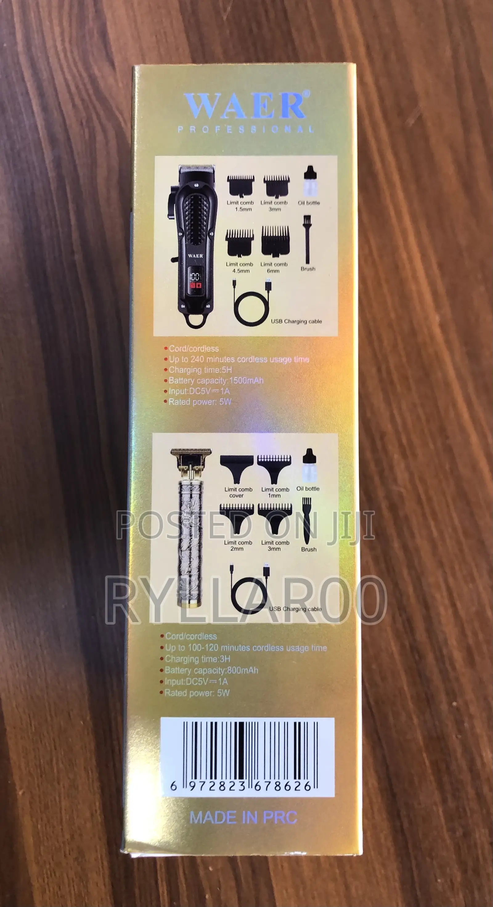 Waer Professional Hair Clipper With Accessories