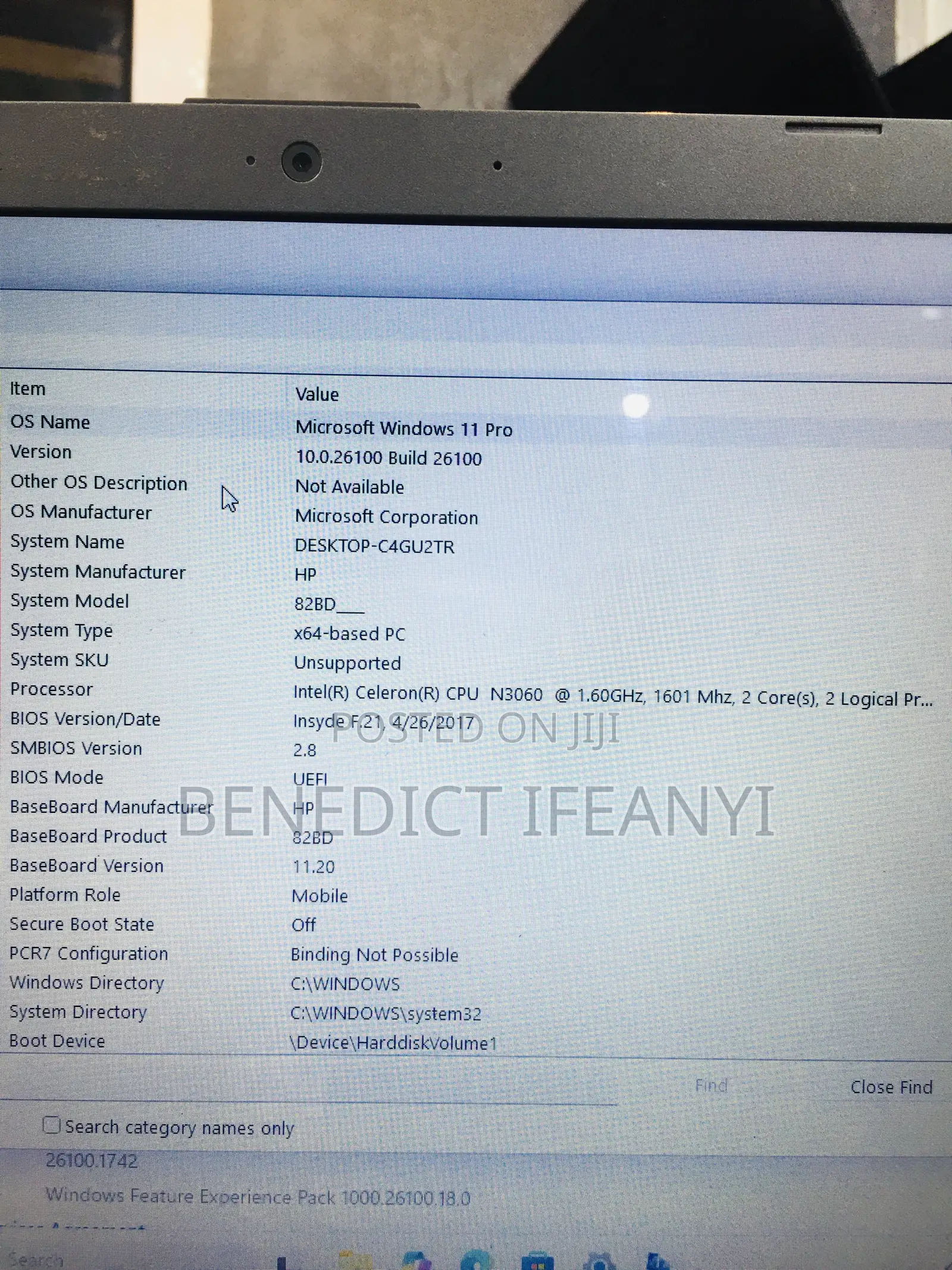 Laptop HP Stream 14 4GB Intel Celeron SSD 32GB