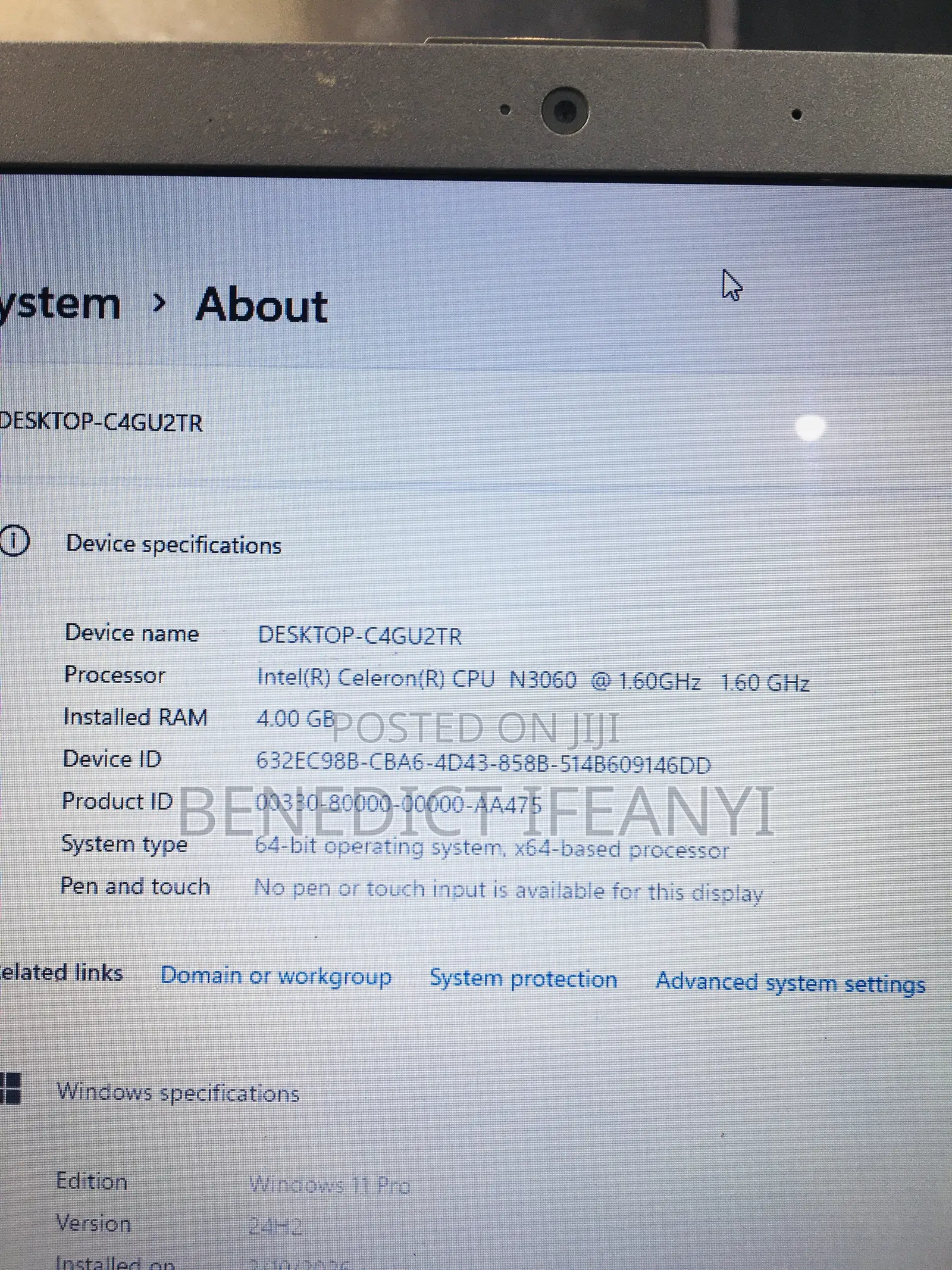 Laptop HP Stream 14 4GB Intel Celeron SSD 32GB