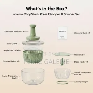 Oraimo Gratespin 2in1 Stainless Press Chopper Spinner Set