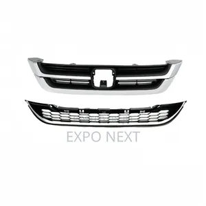 Bumper Upper Grille Abs Chrome Lower Grille For Honda  Cr-v 2010 -2011