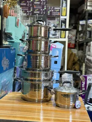 12 Pieces Heavy Stainless Steel Pot Set – Thick Durable