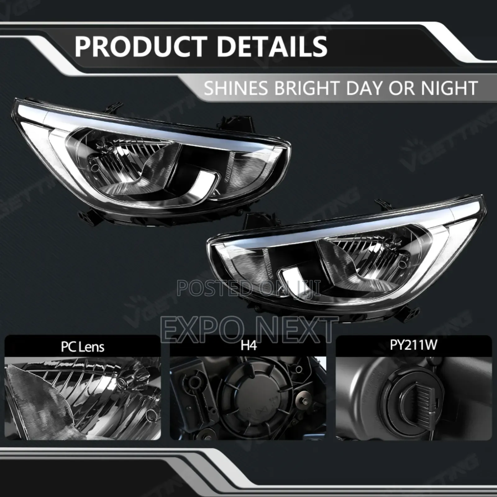 Accent 2015-2018 Headlights
