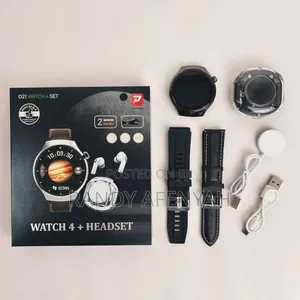 Round Watch Ultra With Airpods