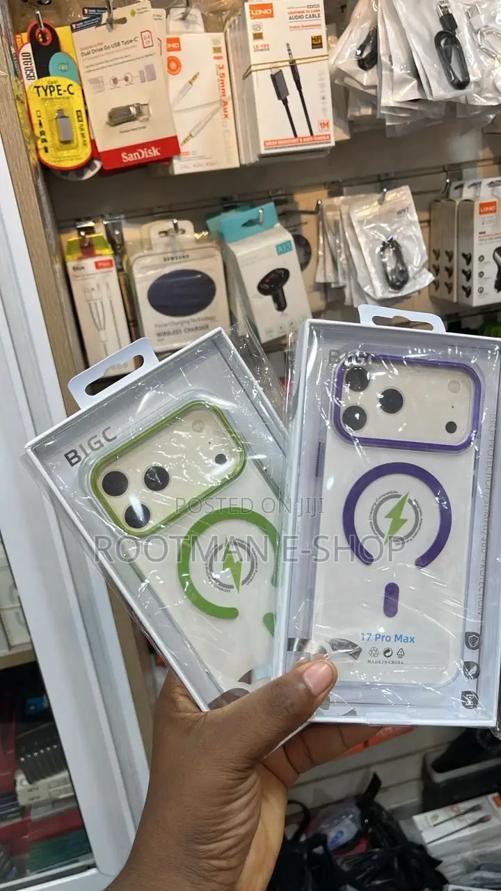 Clear Acrylic Magsafe Case With Colored Ring for iPhone 17 Series