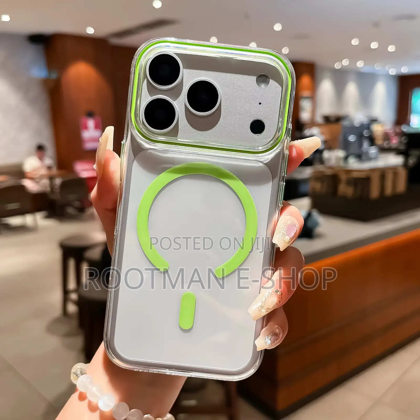 Clear Acrylic Magsafe Case With Colored Ring for iPhone 17 Series