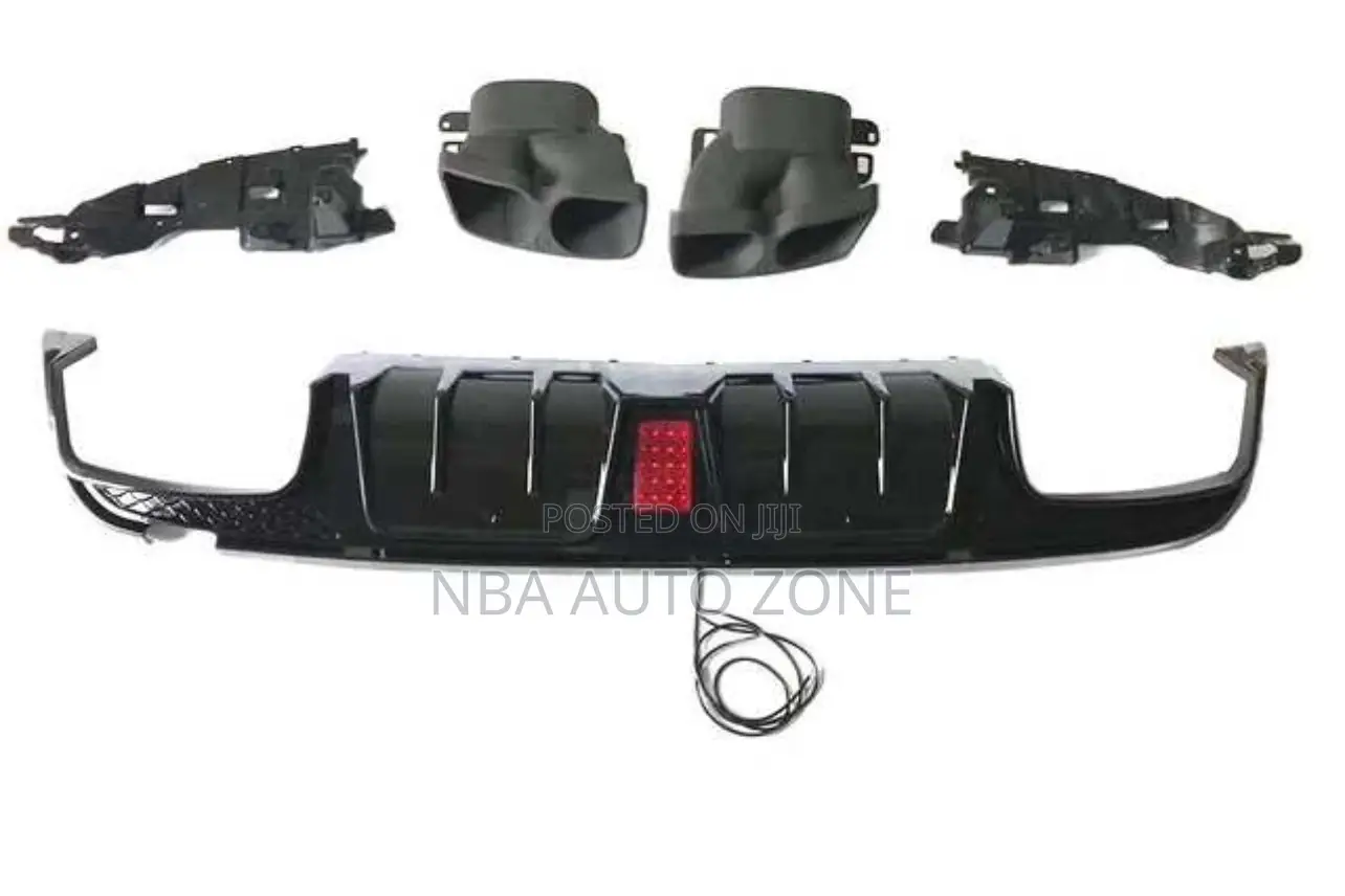 Mercedes Benz Amg Back Bumper Complete Diffuser With Led Lights