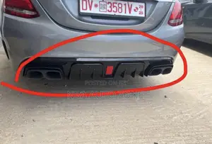 Mercedes Benz Amg Back Bumper Complete Diffuser With Led Lights