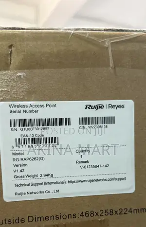 Rg-Rap6262(G) Wi-Fi 6 Ax1800 Outdoor Omni-Directional Access Point