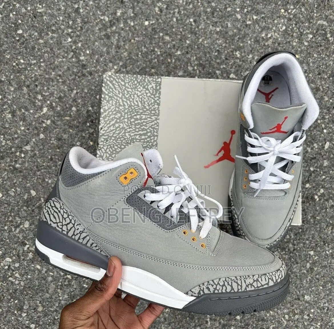 Original Nike Air Retro Jordan 3 Cool Grey