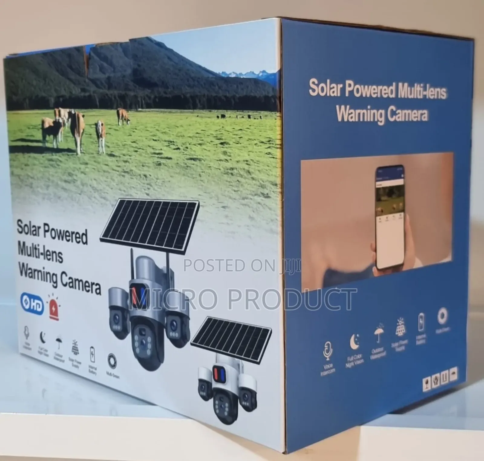 Solar Powered 4g Tripple-Lens Warning Camera