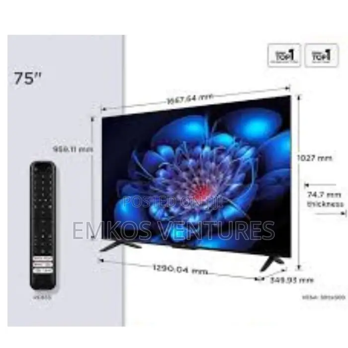 Cl 75p6k 75-Inch Uhd Smart Google Tv From the 2025 Model Year.