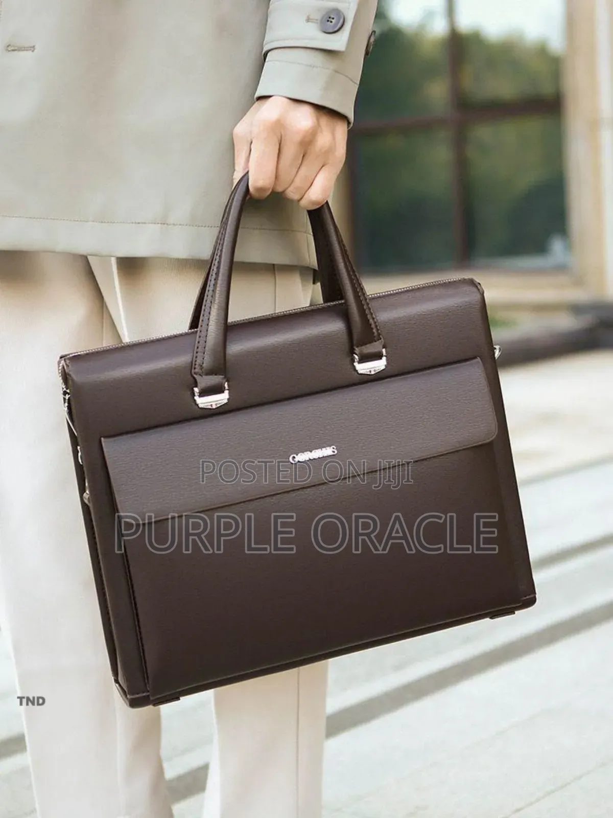 Gorchis Leather Anti-Theft Laptop Briefcase Bag