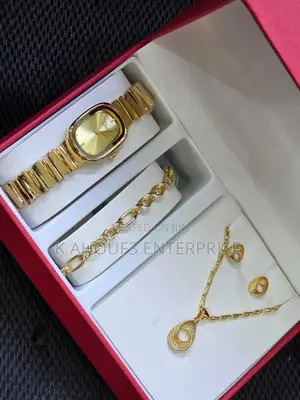 Ladies Watch With Bracelet, Earrings and Chain Available