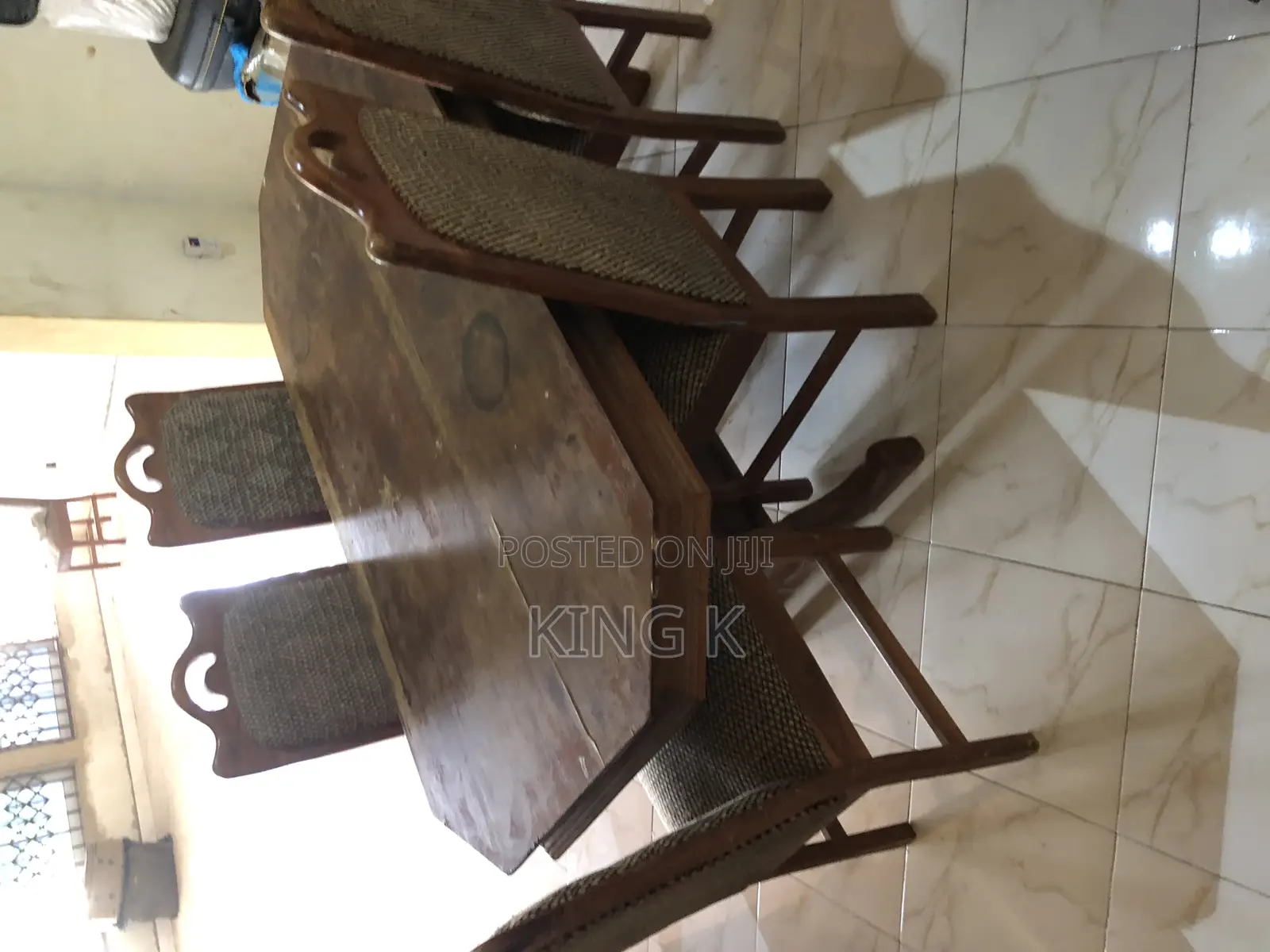 Wooden Dining Table Set. in Weija - Furniture, King K | Jiji.com.gh