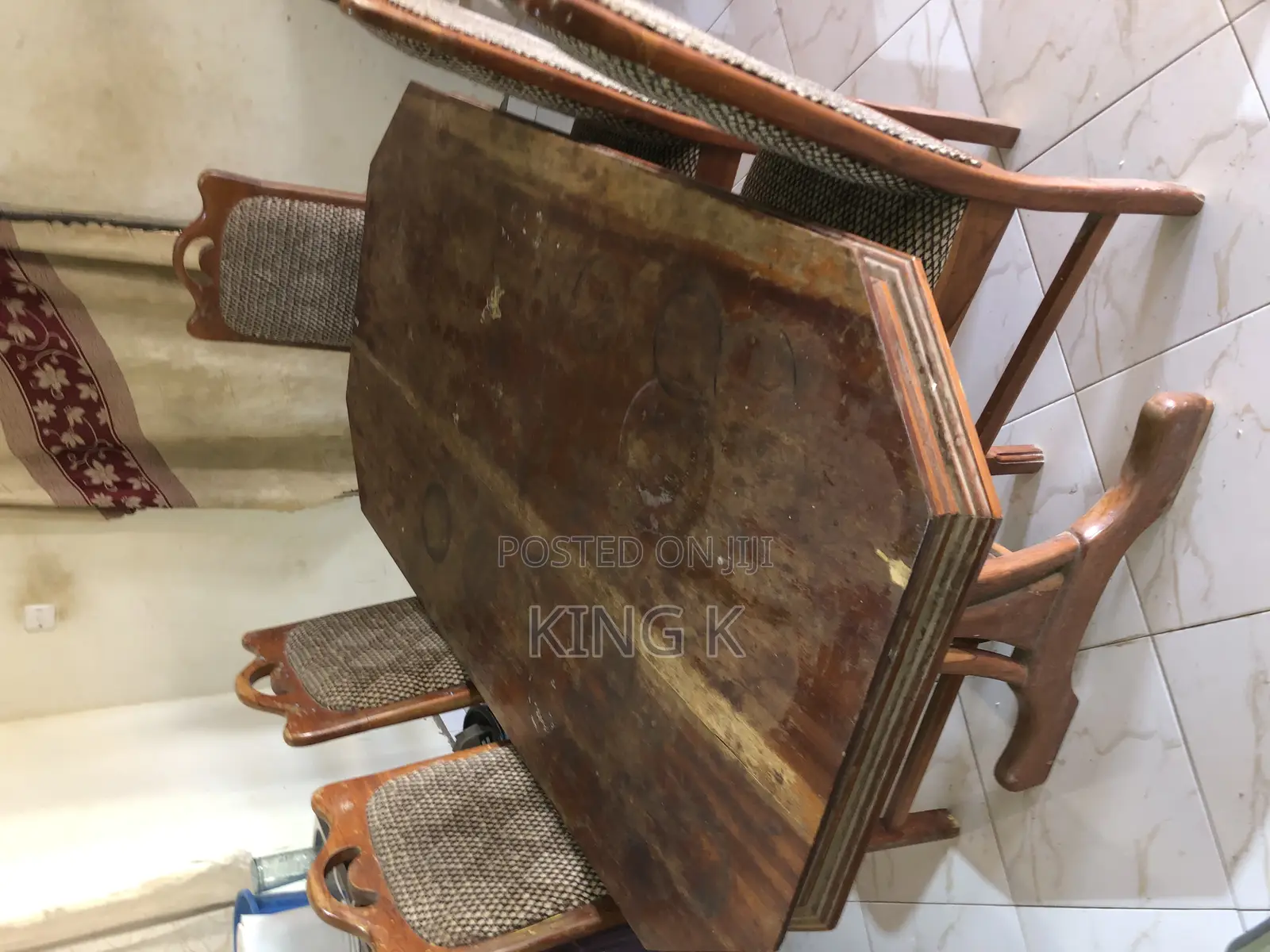 Wooden Dining Table Set. in Weija - Furniture, King K | Jiji.com.gh