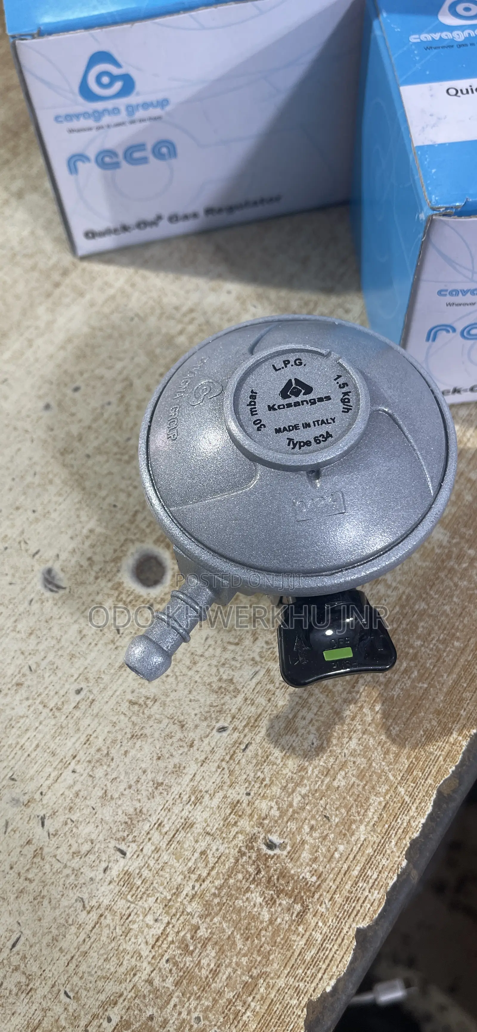 Quick on Gas Regulator [Cavgna Made in Italy ]