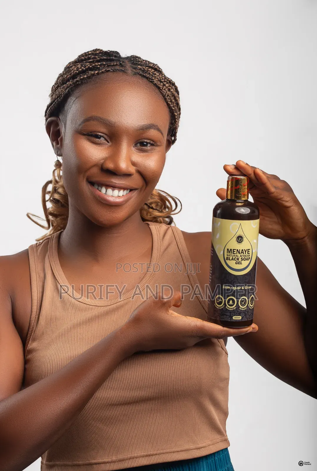 Menaye African Black Soap Shower Gel