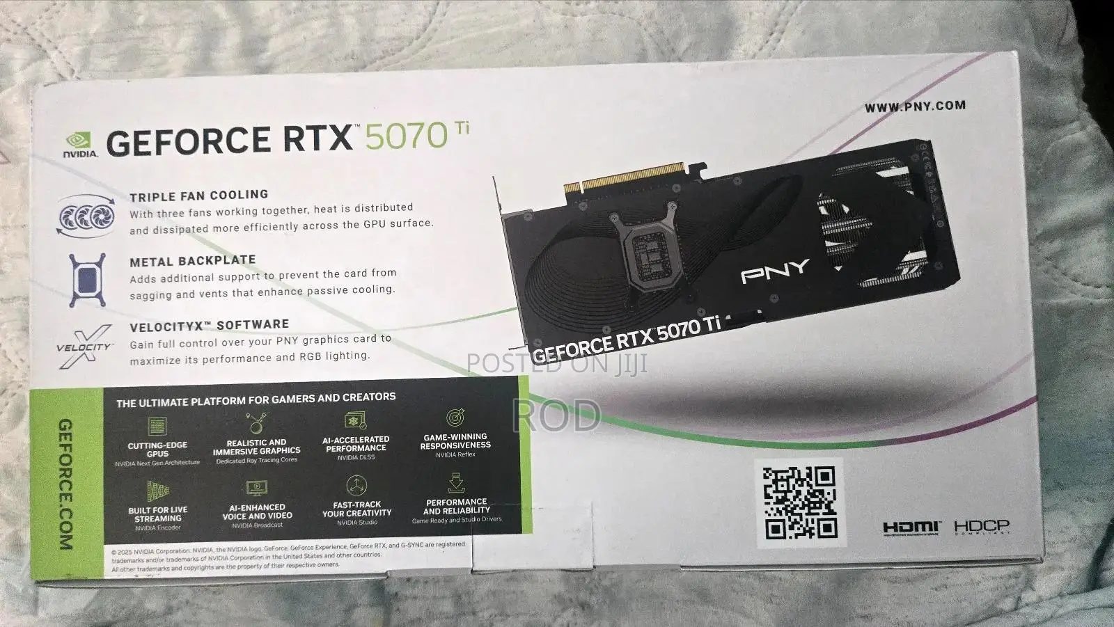Pny Nvidia Geforce Rtx 5070 Ti Oc Triple Fan Plus, Graphics Card 16gb